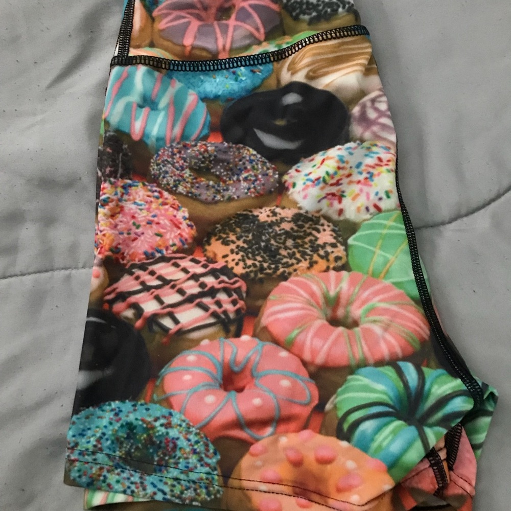 Til you collapse mid thigh donut shorts